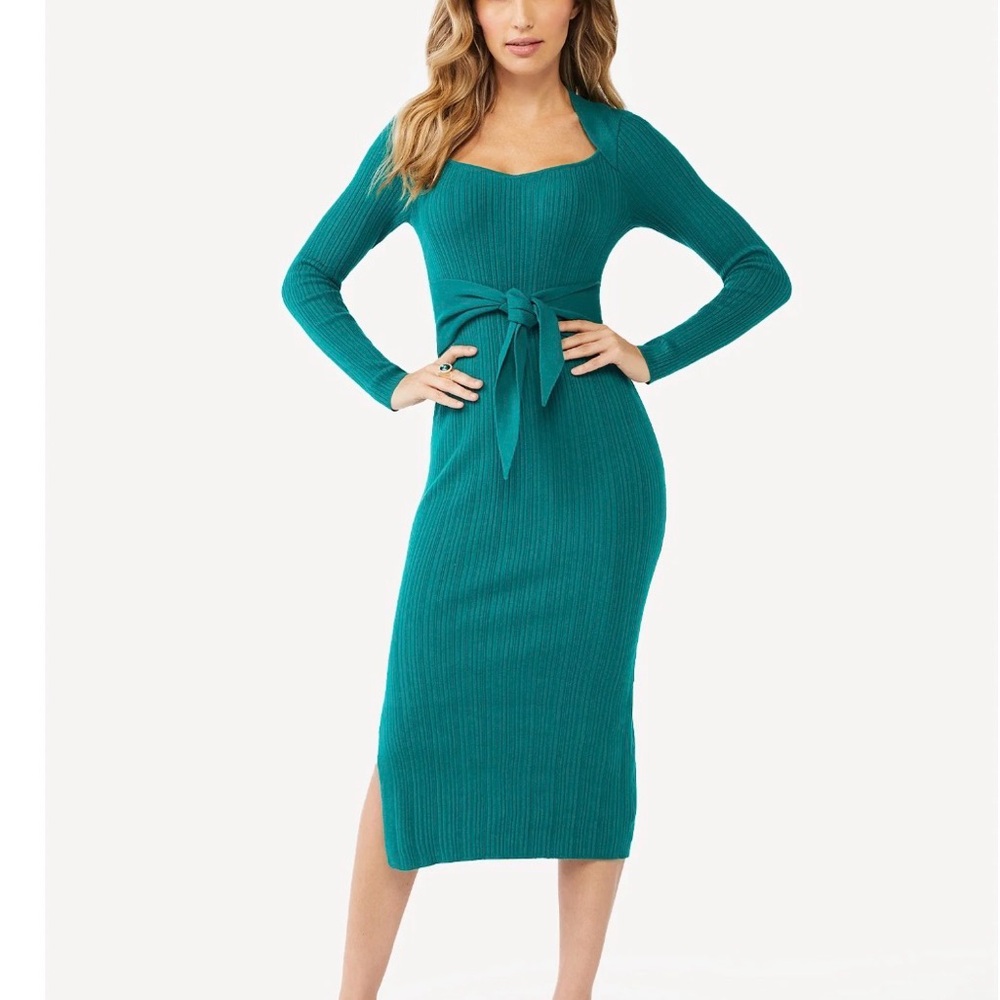 Sofia by Sofia Vergara Teal Long Sleeve Dress